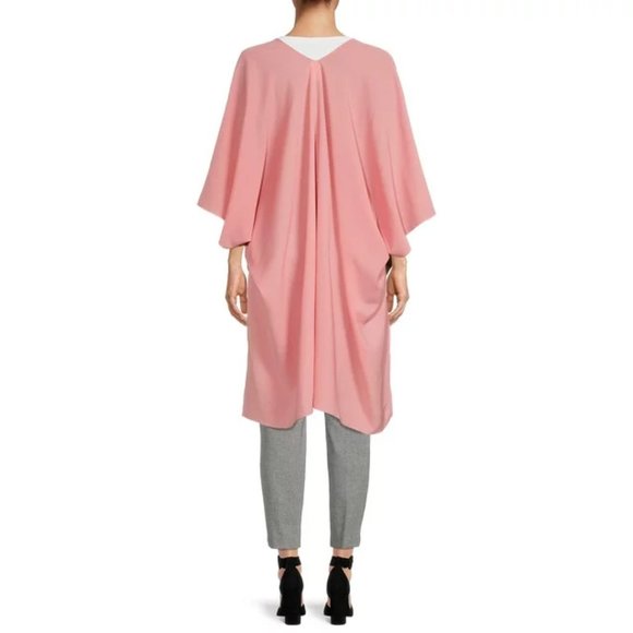 NWT Time & Tru Women's Coral / Melon Waterfall Open Layering Kimono ONE SIZE - Picture 3 of 6